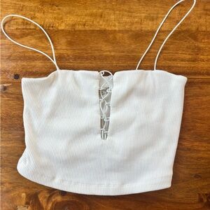 Free People tank top. White, perfect condition, never worn.